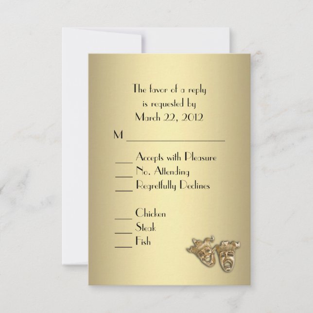 Invitation de mariage au théâtre (Devant)