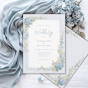 Invitation de mariage aux élégantes hortensias flo