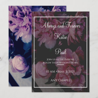 Invitation de mariage aux fleurs de rose élégantes