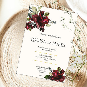 Invitation de mariage aux florales luxueuses