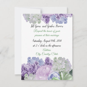 Invitation de mariage aux florales mixtes magnifiq