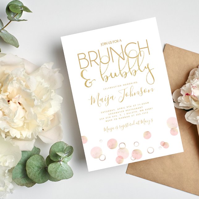 Invitation de mariage avec brunch et champagne (Créateur téléchargé)