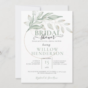 Invitation de mariage avec des feuilles de mousse