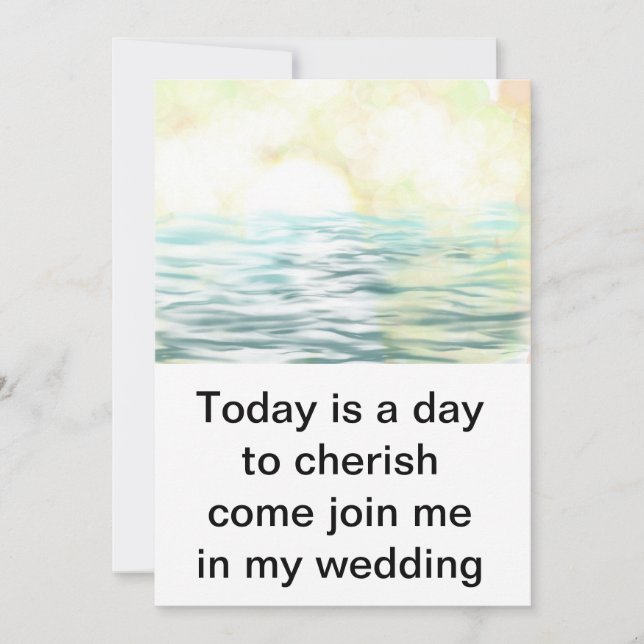 Invitation de mariage avec design de lac (Devant)