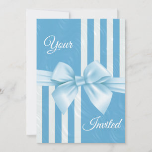 Invitation de mariage bleu pastel élégant