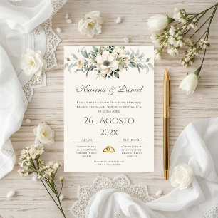 Invitation de mariage bohème espagnol