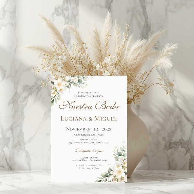 Invitation de mariage bohème espagnol (Créateur téléchargé)