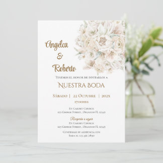 Invitation de mariage bohème espagnole
