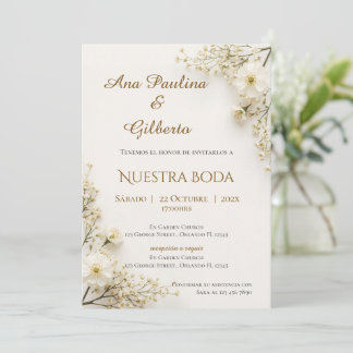 Invitation de mariage bohème espagnole