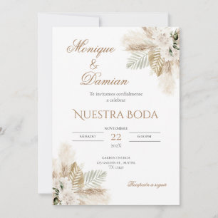 Invitation de mariage bohème espagnole