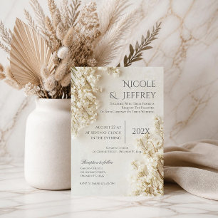 Invitation de mariage bohème florale