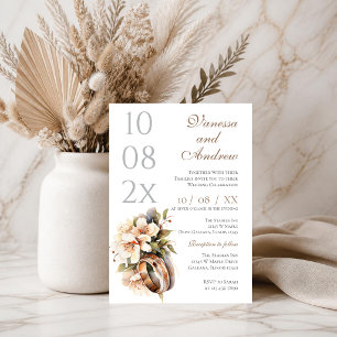 Invitation de mariage Boho Whit Ring
