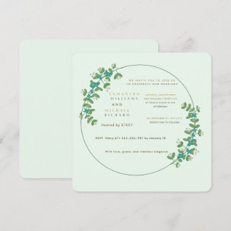 | Invitation de mariage botanique élégante | Minim
