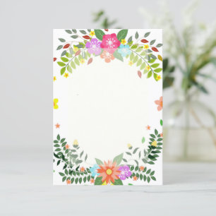 Invitation de mariage cadre floral budget vierge