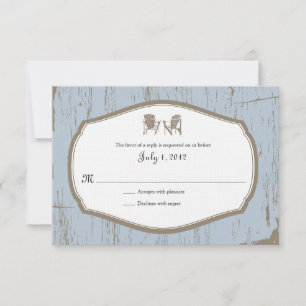 Invitation de Mariage campagnard rustique RSVP