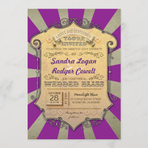 invitation de mariage carnaval violet