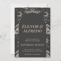 Invitation de mariage céleste