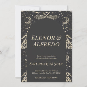 Invitation de mariage céleste