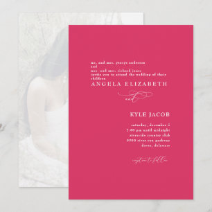 Invitation de mariage Cerise simple et élégante av