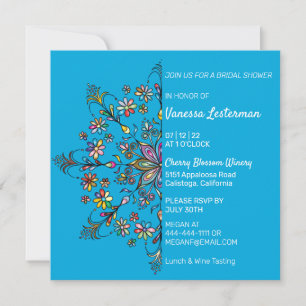 Invitation de mariage chic couleurs mandala