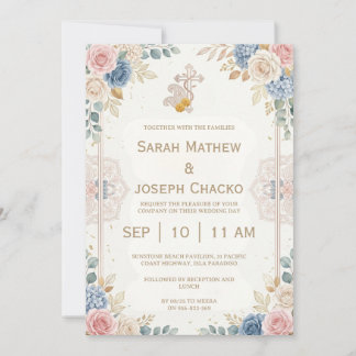 invitation de mariage chrétien indien