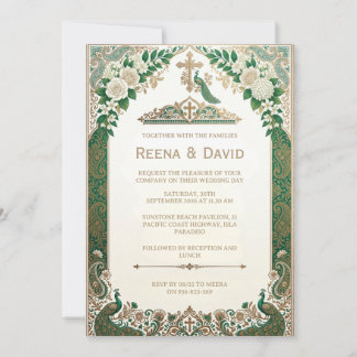 invitation de mariage chrétien indien