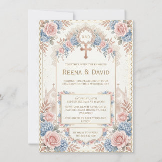 invitation de mariage chrétien indien