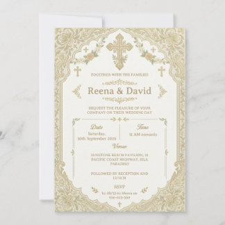 invitation de mariage chrétien indien
