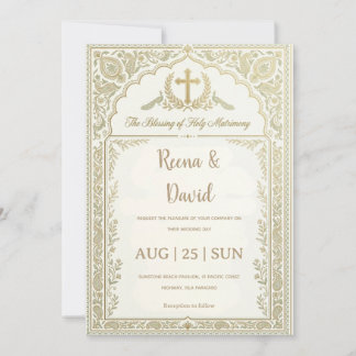 invitation de mariage chrétien indien
