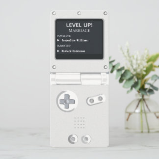 Invitation de mariage console de jeu portable Retr