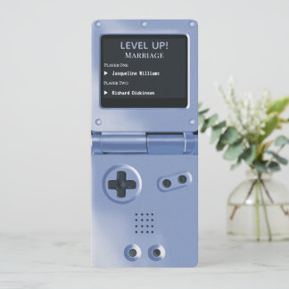 Invitation de mariage console de jeu portable Retr