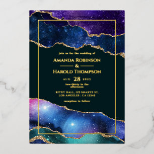 Invitation de Mariage d'agate Galaxy
