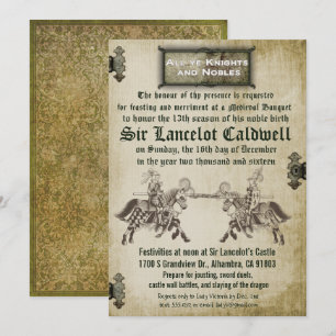 Invitation de mariage d'anniversaire de la Renaiss