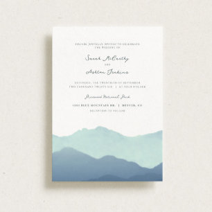 Invitation de mariage dans la chaîne de montagnes