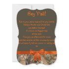 Invitation de mariage de Camo