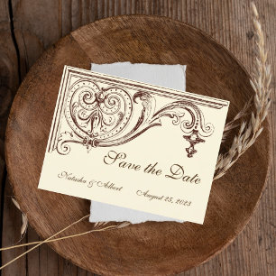 Invitation de mariage de couple de l'ère victorien