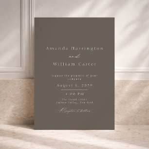 Invitation de mariage de domaine en soirée
