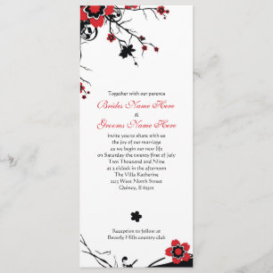 Invitation de mariage de fleurs de cerisier