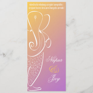 Invitation de mariage de Ganesha :: framboise