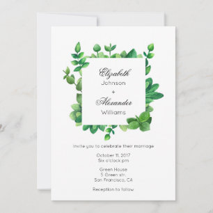Invitation de mariage de jardin en plein air. Invi