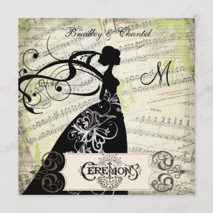 Invitation de mariage de jeune mariée de