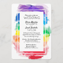 Invitation de mariage de la collection d'aquarelle