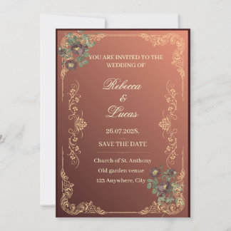Invitation de mariage de luxe
