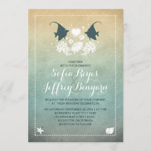 Invitation de mariage de M. et Mme Fish Beach