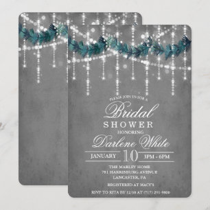 Invitation de mariage de Noël en hiver