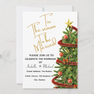 Invitation de mariage de Noël, Mariage d'hiver