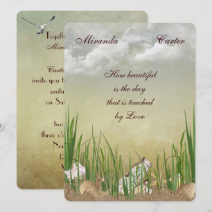 Invitation de mariage de plage