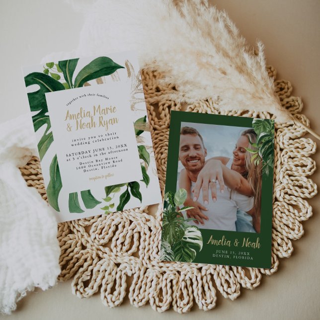 Invitation de mariage de plage tropicale (Créateur téléchargé)