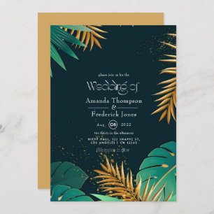 Invitation de mariage de plage tropicale