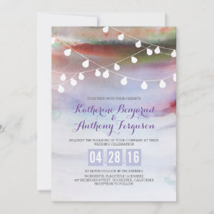 invitation de mariage de plage watercolor